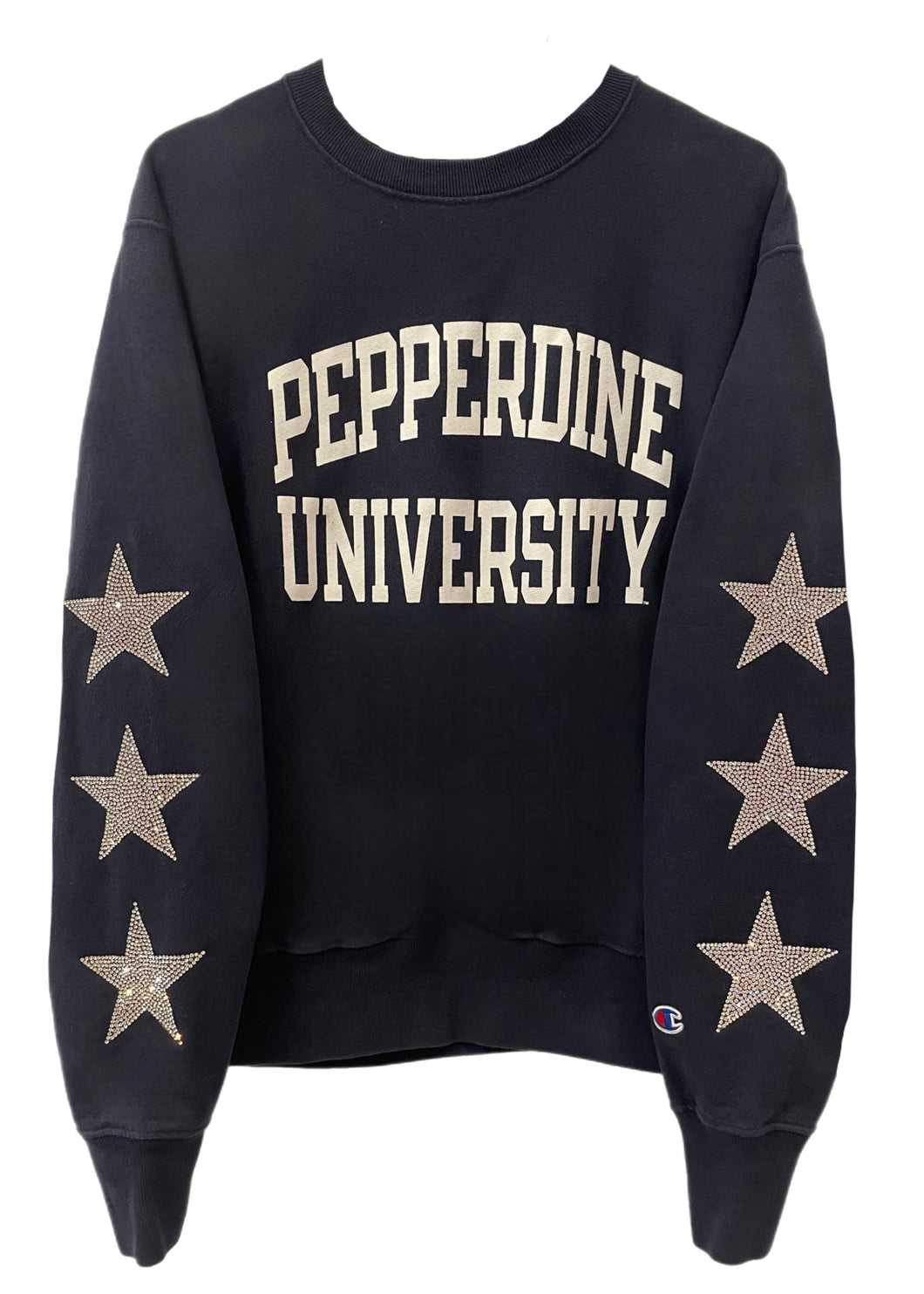 Pepperdine University, One of a KIND Vintage Sweatshirt with Three Crystal Star Design