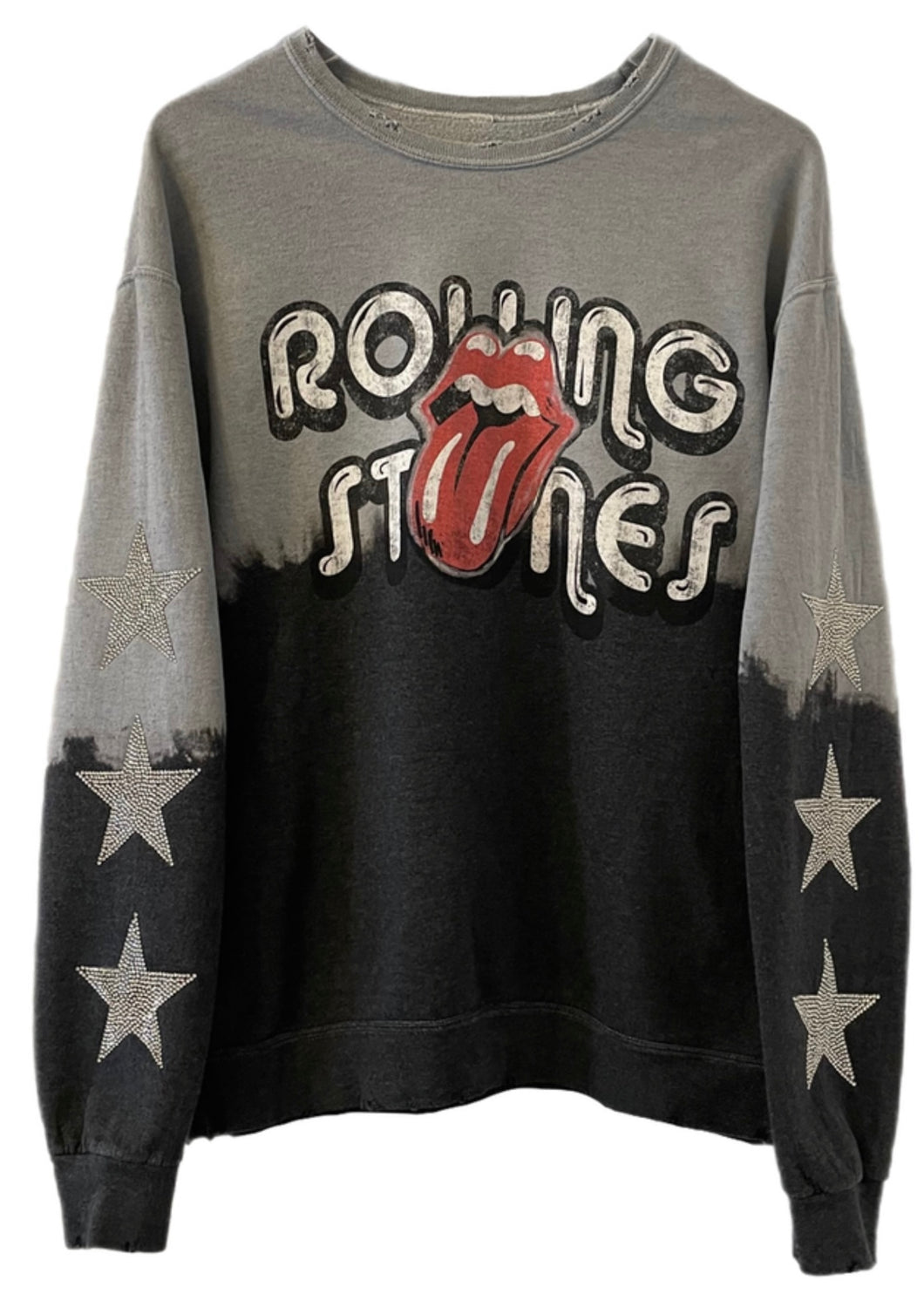 The Rolling Stones, One of a KIND Vintage Sweatshirt with Crystal Star Arm Design