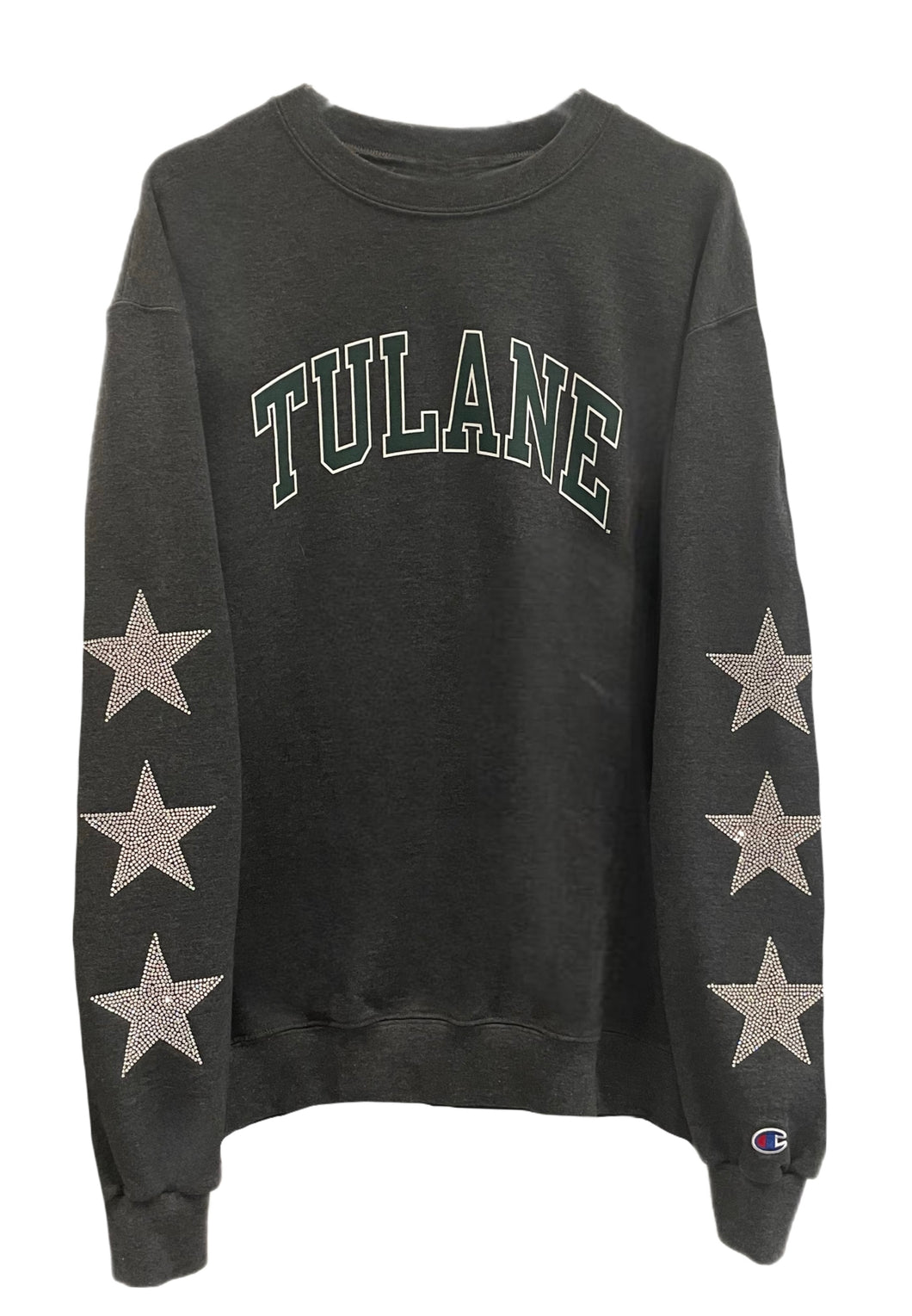 Tulane University, One of a KIND Vintage Sweatshirt with Crystal Star Design