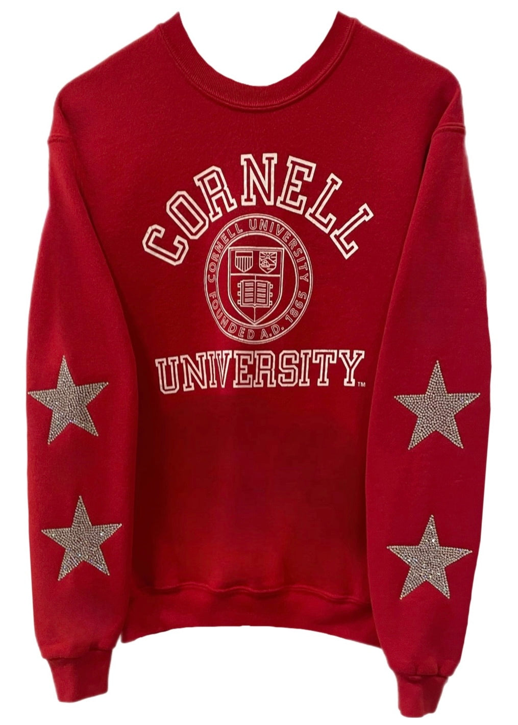 Cornell University, One of a KIND Vintage Sweatshirt with Crystal Star Design