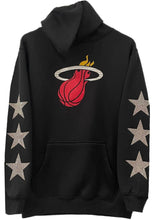 Load image into Gallery viewer, Miami Heat, NBA One of a KIND Vintage Hoodie with Three Crystal Star Design
