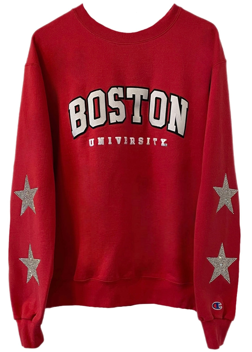 Boston University, BU One of a KIND Vintage Sweatshirt with Crystal Star Design