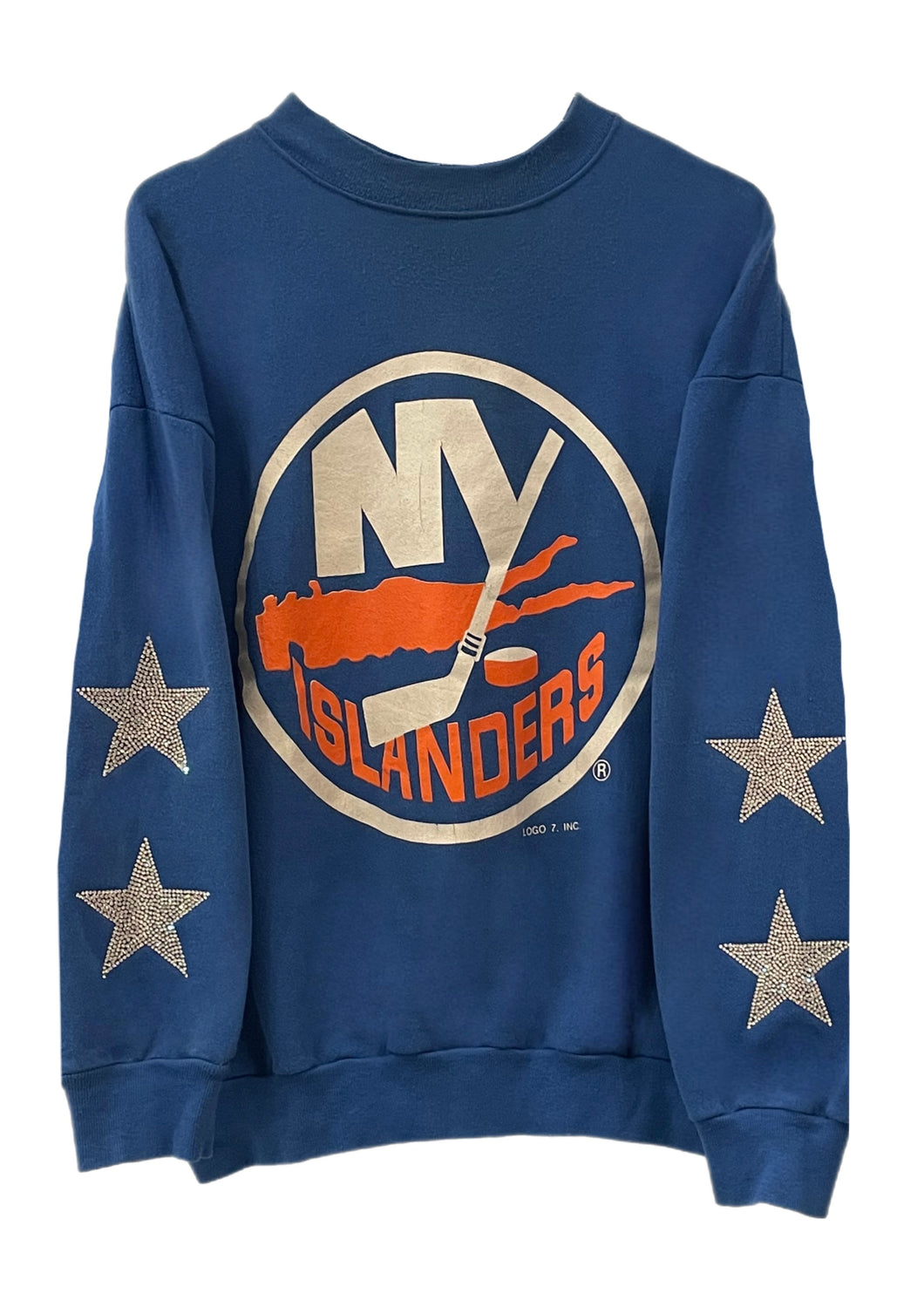NY Islanders, NHL One of a KIND Vintage Sweatshirt with Crystal Star Design