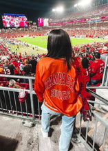Load image into Gallery viewer, Tampa Bay Buccaneers, NFL One of a KIND “Rare Find” Vintage Satin Bomber Jacket with Crystal Star Design
