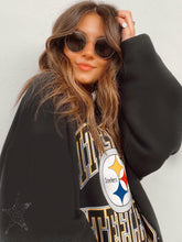 Load image into Gallery viewer, Pittsburgh Steelers, NFL One of a KIND Vintage Sweatshirt with Black Star Design
