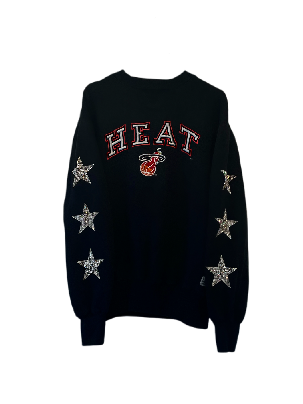 Miami Heat, NBA One of a KIND Vintage Sweatshirt with Three Crystal Star Design