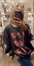 Load image into Gallery viewer, The Rolling Stones, One of a KIND Vintage Sweatshirt with Crystal Star Arm Design

