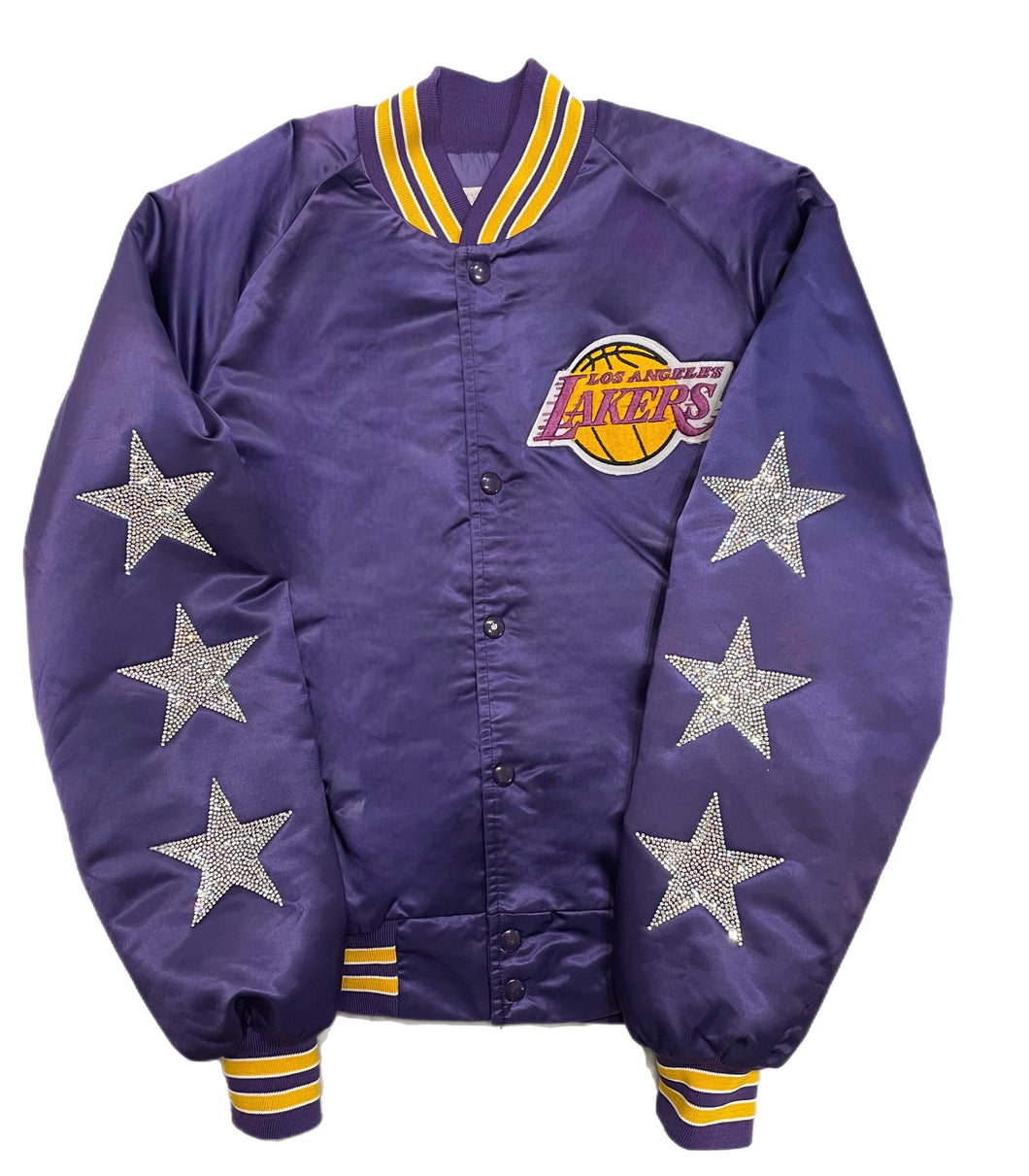LA Lakers, NBA One of a KIND Vintage “Rare Find” Jacket with Three Crystal Star Design