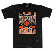 Load image into Gallery viewer, Cincinnati Bengals, NFL One of a KIND Tee with All Over Crystal Design
