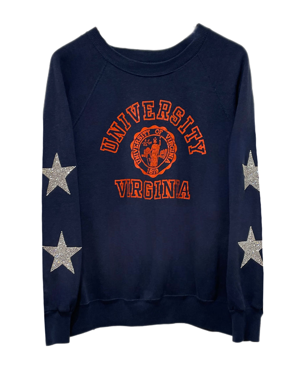 University of Virginia, UVA One of a KIND Vintage Sweatshirt with Crystal Star Design