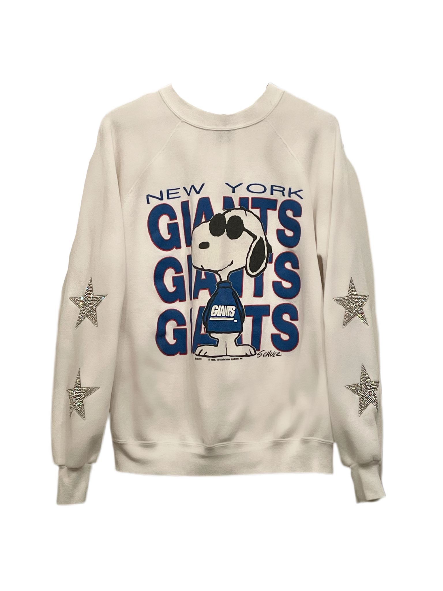 ShopCrystalRags Washington Capitals, NHL One of A Kind Vintage Sweatshirt with Crystal Stars Design