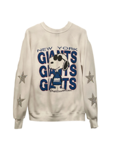 Load image into Gallery viewer, NY Giants, Football One of a KIND Vintage Sweatshirt with Crystal Star Design
