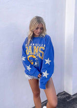 Load image into Gallery viewer, Los Angeles Rams, NFL One of a KIND Vintage LA Rams Sweatshirt with Crystal Star Design
