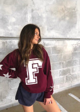 Load image into Gallery viewer, Fordham University, One of a KIND Vintage Sweatshirt with Crystal Star Design
