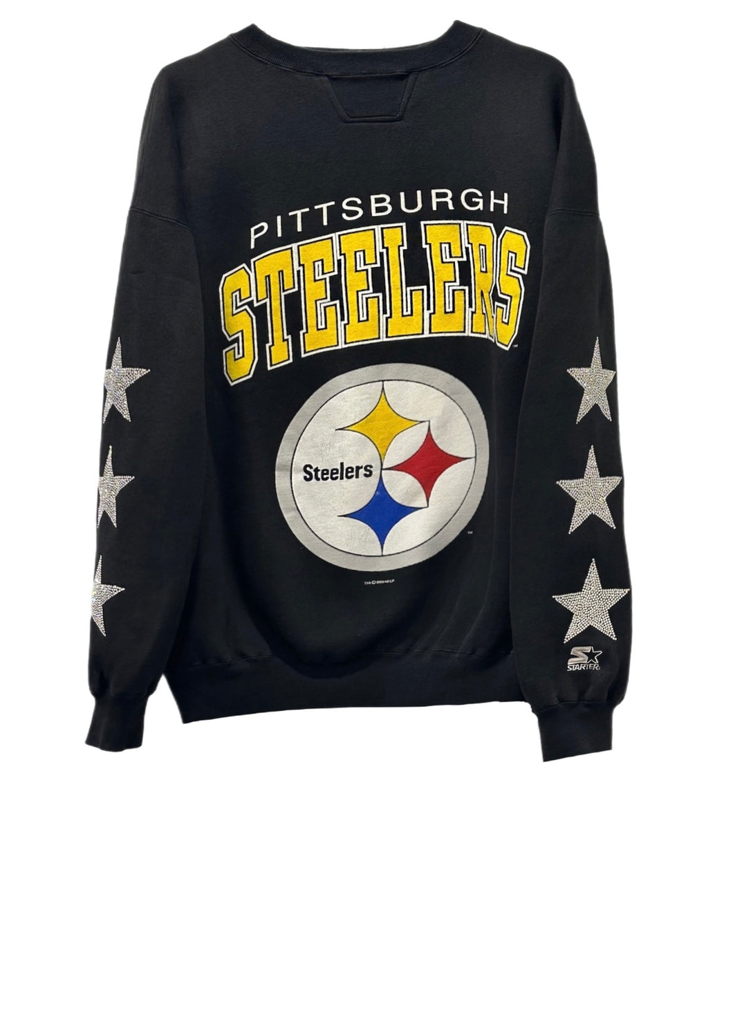 Pittsburgh Steelers, NFL One of a KIND Vintage Sweatshirt with Three  Crystal Star Design