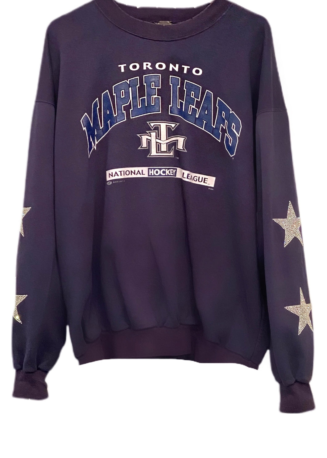Toronto Maple Leafs, NHL One of a KIND Vintage Sweatshirt with Crystal Stars Design