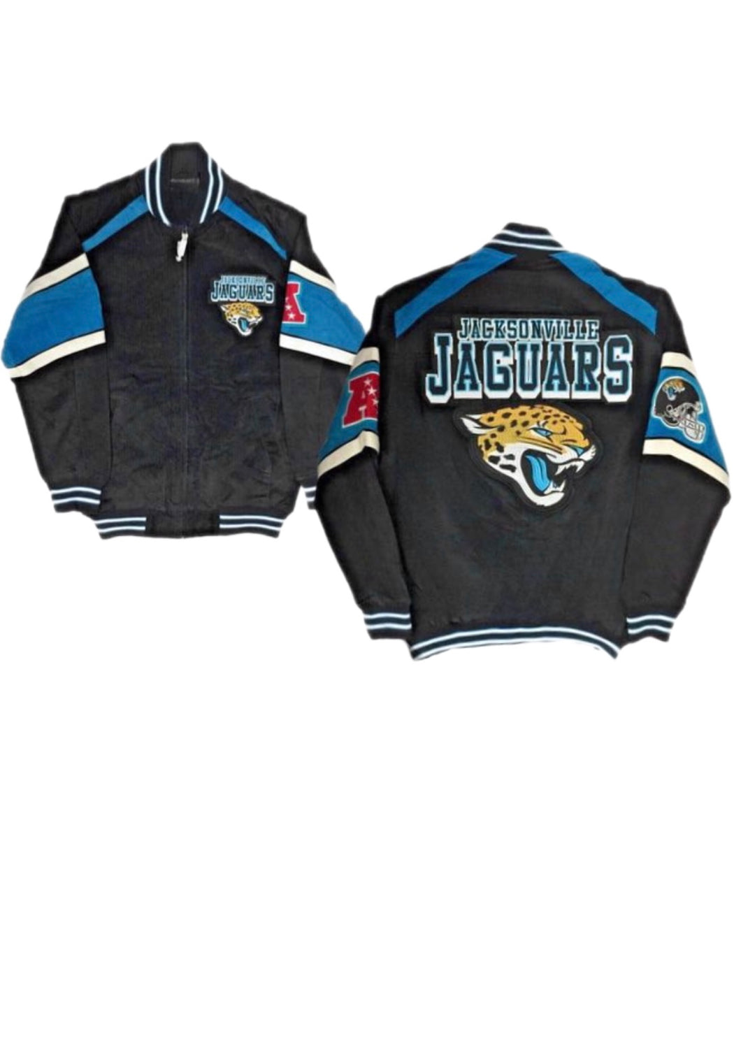 Jacksonville Jaguars, NFL “Rare Find” One of a KIND Vintage Jacket with Crystal Star Design.