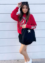Load image into Gallery viewer, New Jersey Devils, NHL One of a KIND Vintage Sweatshirt with Three Crystal Star Design
