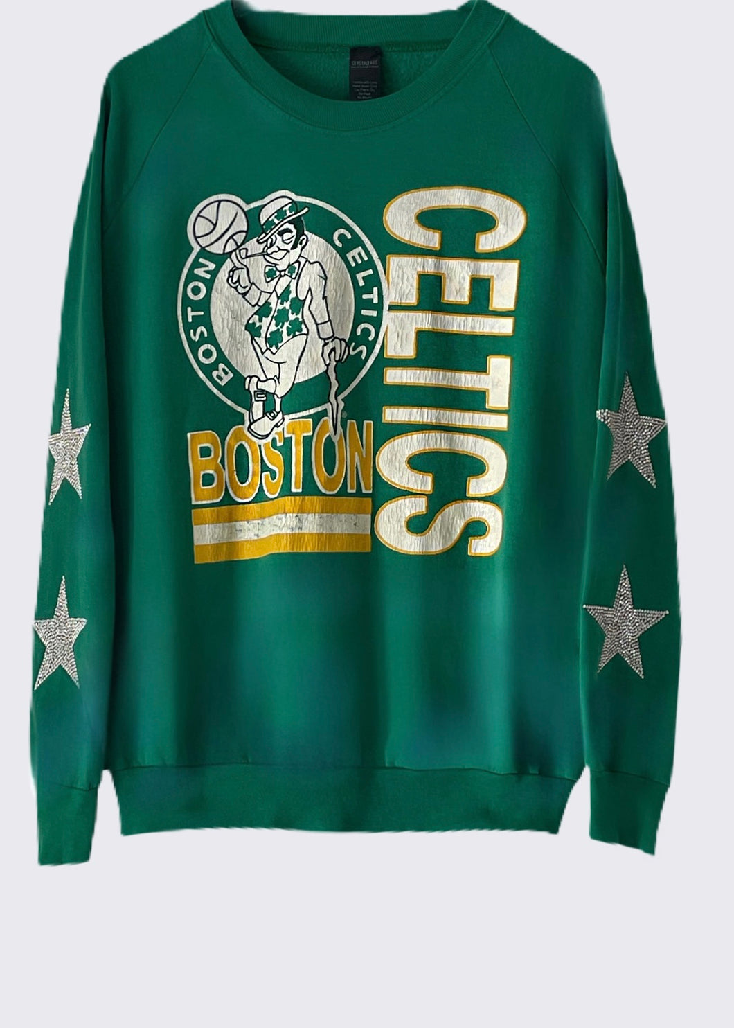 Boston Celtics, NBA One of a KIND Vintage Sweatshirt with Crystal Star Design