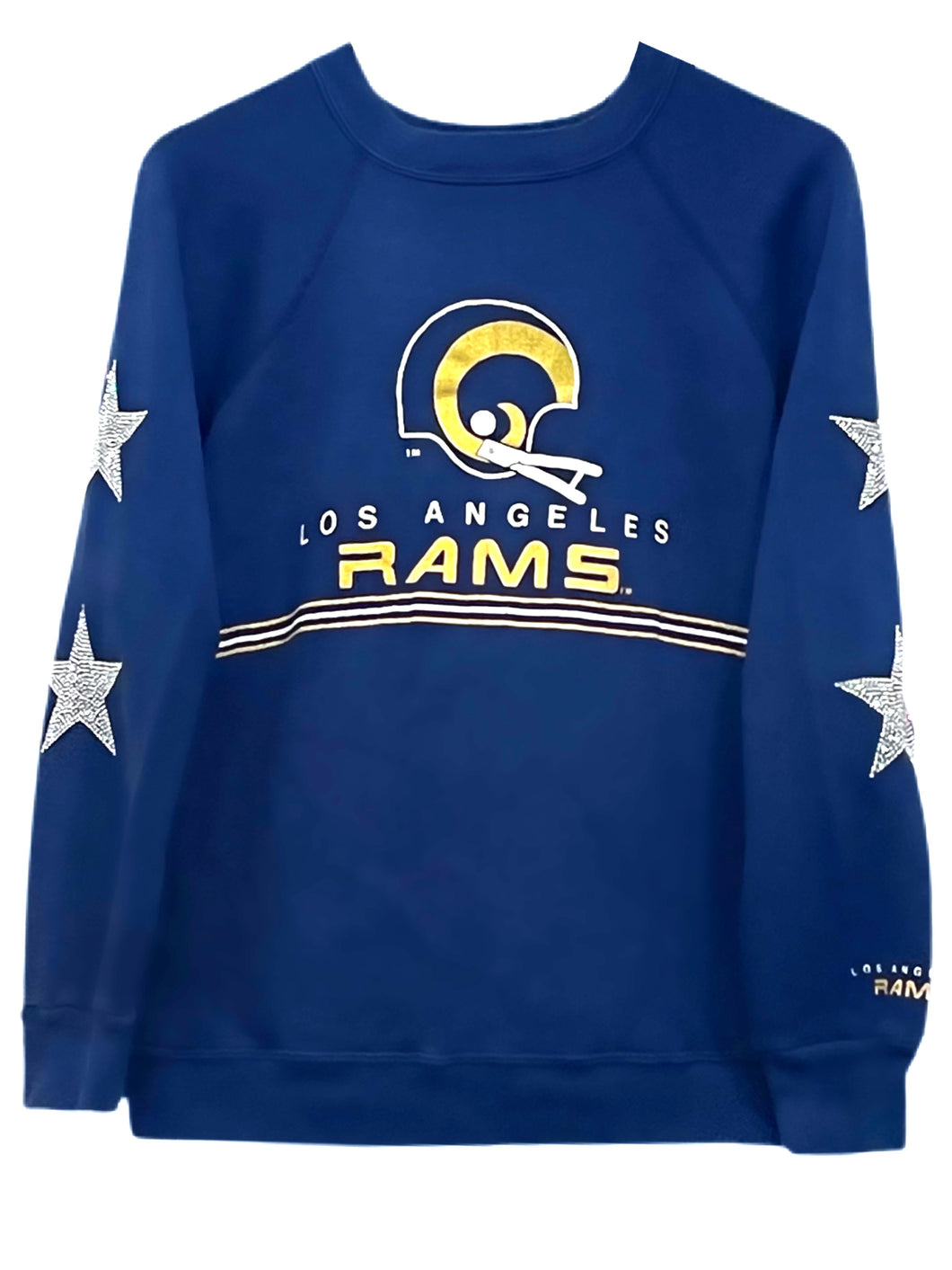 Los Angeles Rams, NFL One of a KIND Vintage LA Rams Sweatshirt with Crystal Star Design