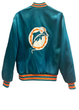Load image into Gallery viewer, Miami Dolphins, NFL One of a KIND Vintage Lite Jacket with Crystal Star Design
