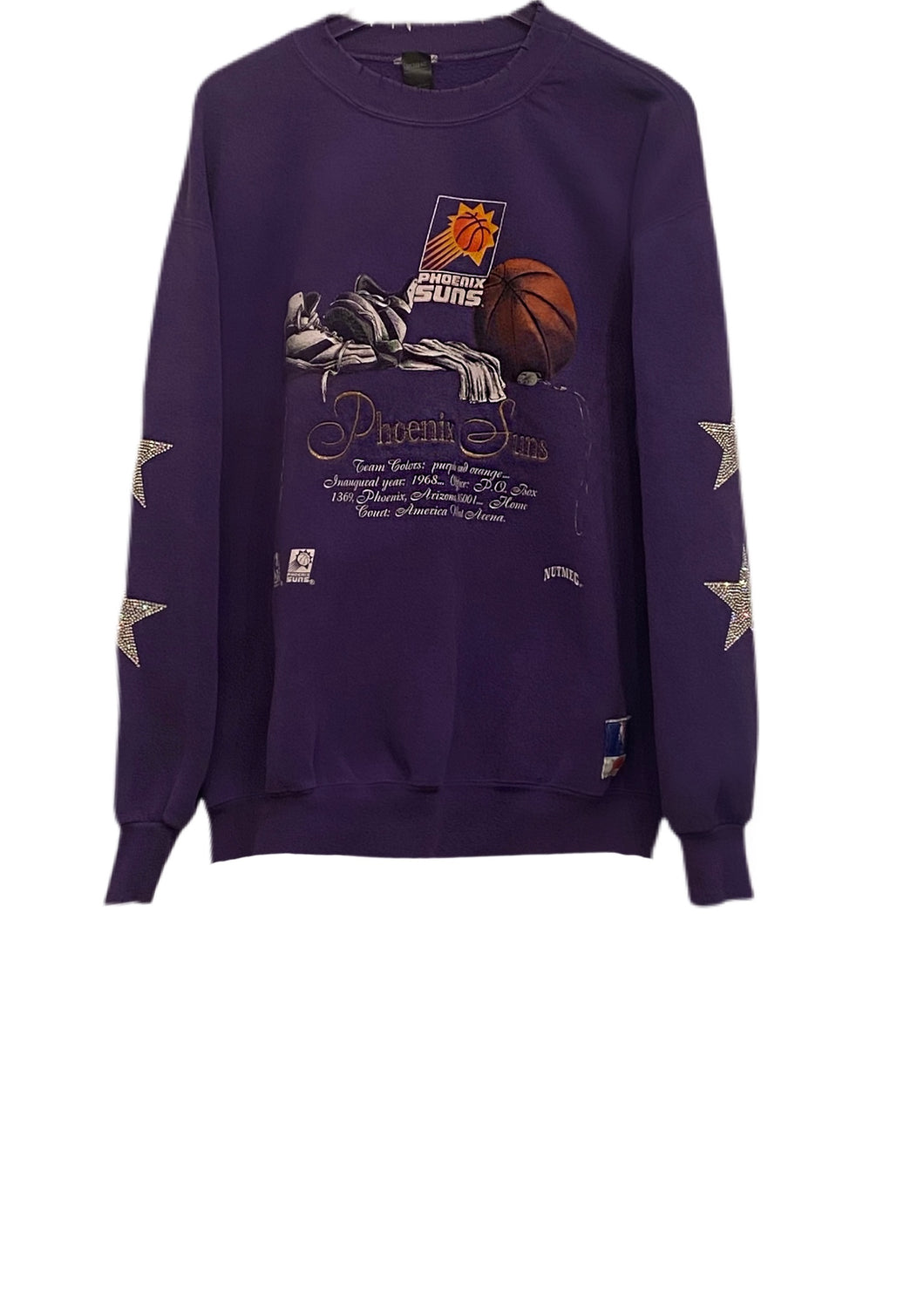 Phoenix Sun, NBA One of a KIND Vintage Sweatshirt with Crystal Star Design