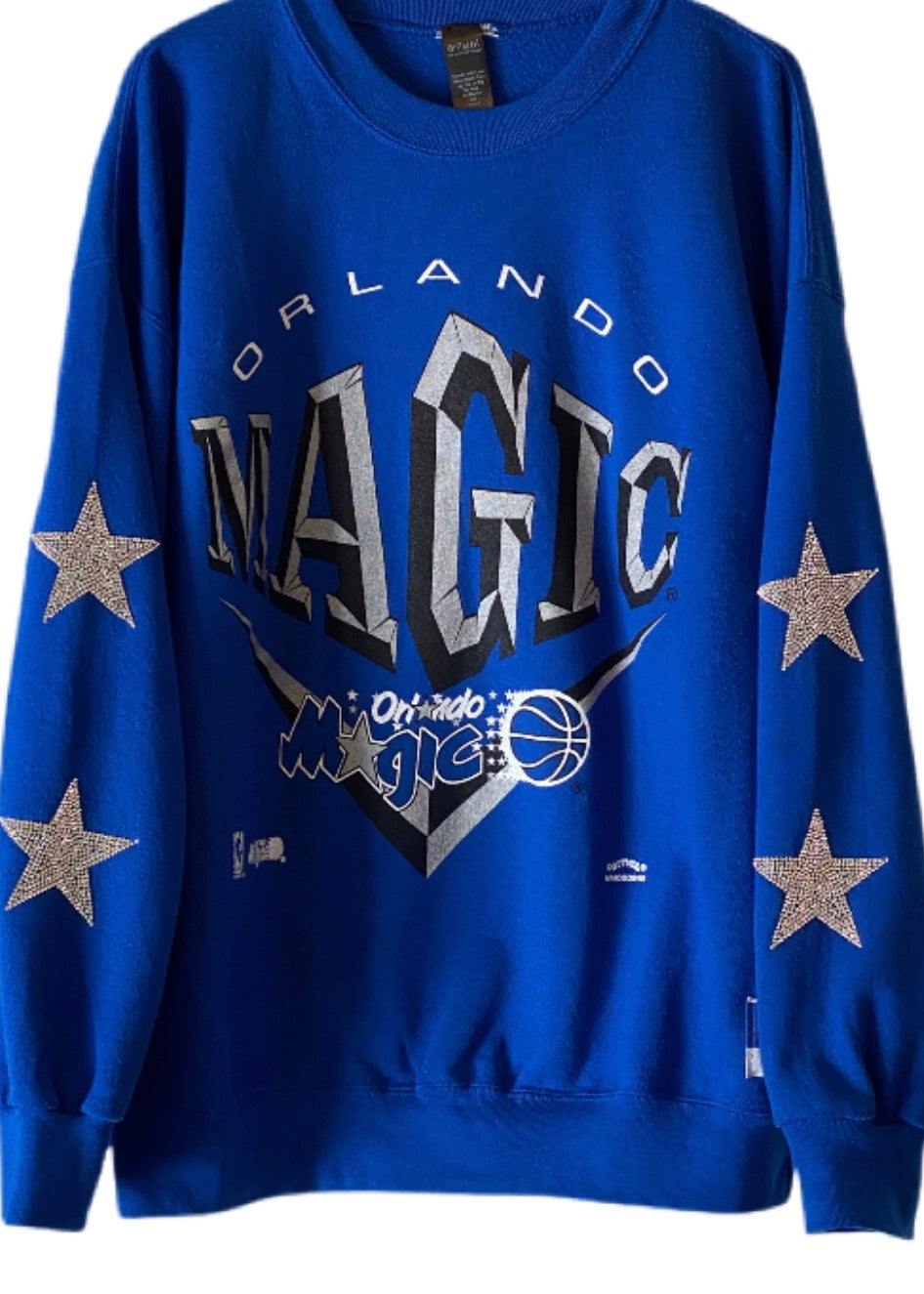 Orlando Magic, NBA One of a KIND Vintage Sweatshirt with Crystal Star Design & Custom Number