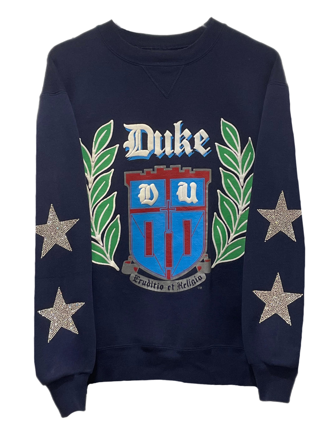 Duke Univeristy, One of a KIND “Rare Find” Vintage Sweatshirt with Crystal Star Design.