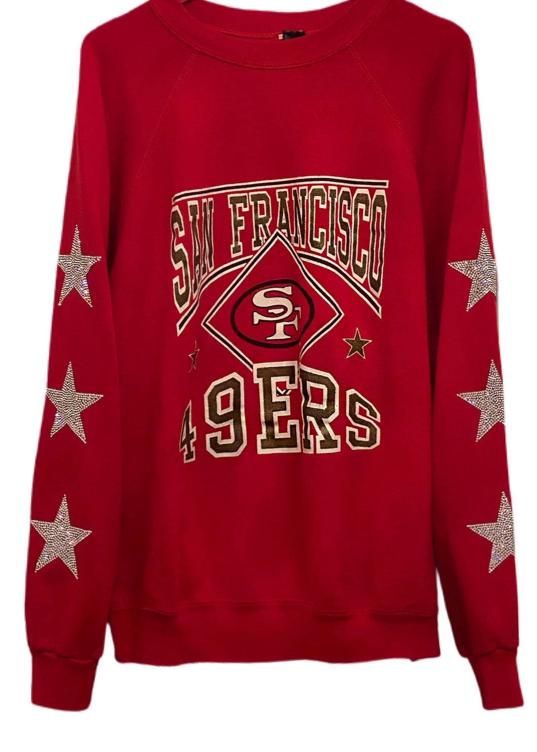 San Francisco 49ers, NFL One of a KIND Vintage Sweatshirt with Crystal –  ShopCrystalRags