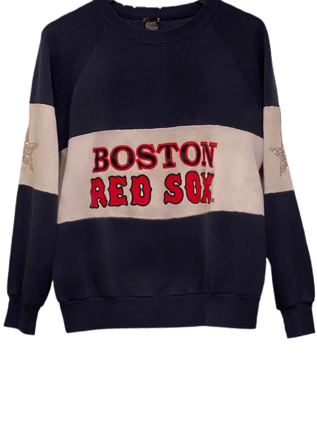 Boston Red Sox, MLB One of a KIND Vintage Sweatshirt with Crystal Star Design