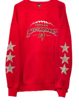 Load image into Gallery viewer, Tampa Bay Buccaneers, NFL One of a KIND Vintage Sweatshirt with Three Crystal Star Design
