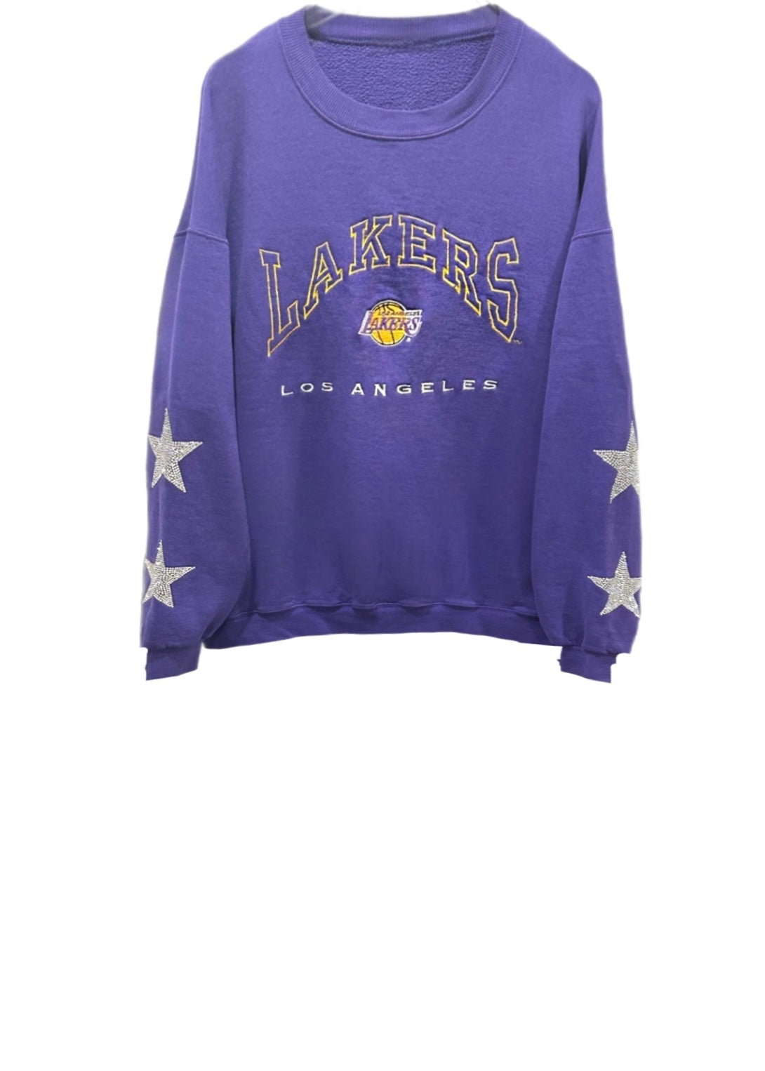 Purple Jordan NBA LA Lakers Crew Sweatshirt