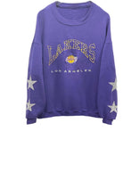 Load image into Gallery viewer, LA Lakers, NBA One of a KIND Vintage &quot;LAKERS&quot; Sweatshirt with Crystal Star Design
