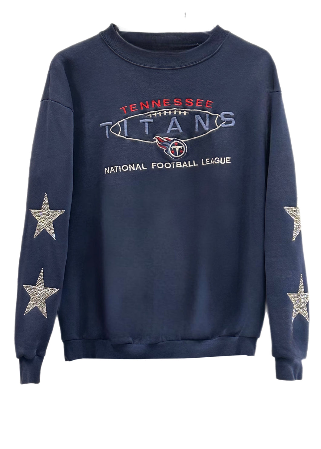 Tennessee Titans, NFL One of a KIND Vintage Sweatshirt with Crystal Star Design