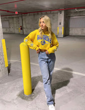 Load image into Gallery viewer, Golden State Warriors, NBA One of a KIND Vintage Cropped Sweatshirt with Crystal Star Design

