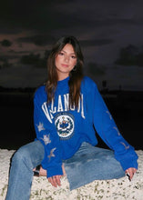 Load image into Gallery viewer, Villanova University, One of a KIND Vintage Sweatshirt with Three Crystals Star Design
