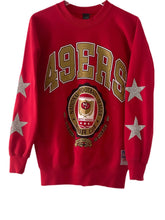 Load image into Gallery viewer, San Francisco 49ers, NFL One of a KIND Vintage Sweatshirt with Crystal Star Design
