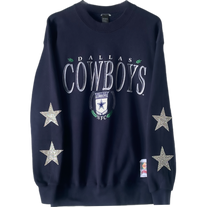 Load image into Gallery viewer, Dallas Cowboys, NFL One of a KIND Vintage Swear shirt with Crystal Star Design
