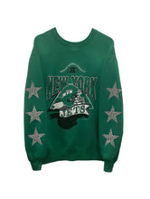 Load image into Gallery viewer, NY Jets, NFL One of a KIND Vintage Sweatshirt with Three Crystal Star Design

