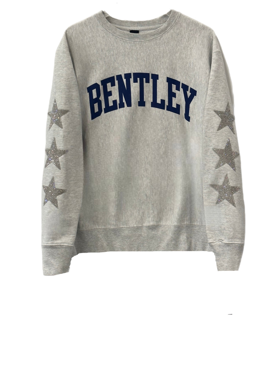 Bentley University, One of a KIND Vintage Sweatshirt with Three Crystal Star Design