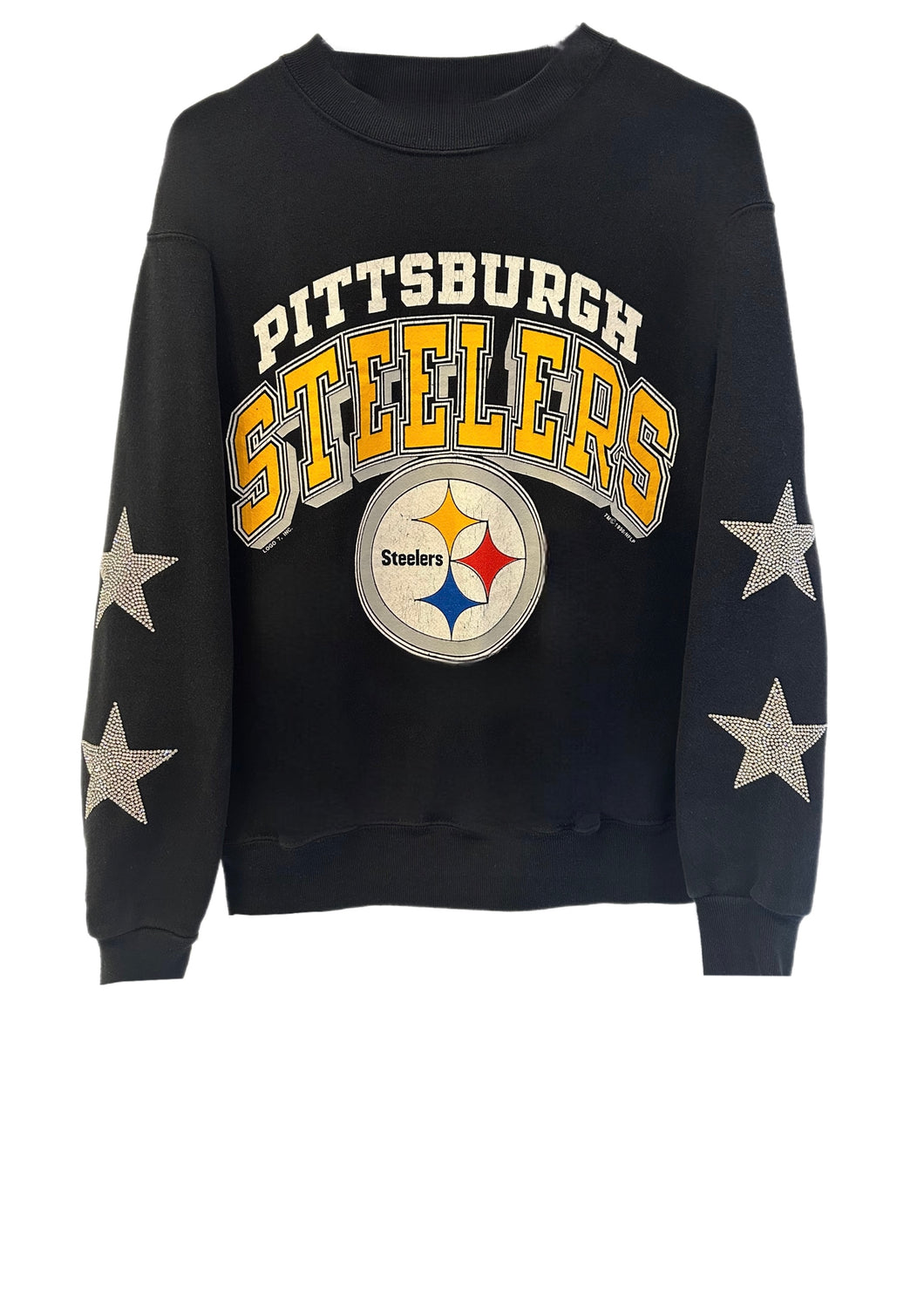 Pittsburgh Steelers, NFL One of a KIND Vintage Sweatshirt with Crystal Star Design