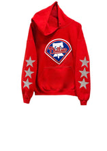 Load image into Gallery viewer, Philadelphia Phillies, MLB One of a KIND Vintage Hoodie with Three Crystal Star Design
