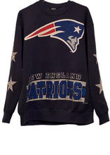 Load image into Gallery viewer, New England Patriots, NFL One of a KIND Vintage Sweatshirt with Crystal Star Design
