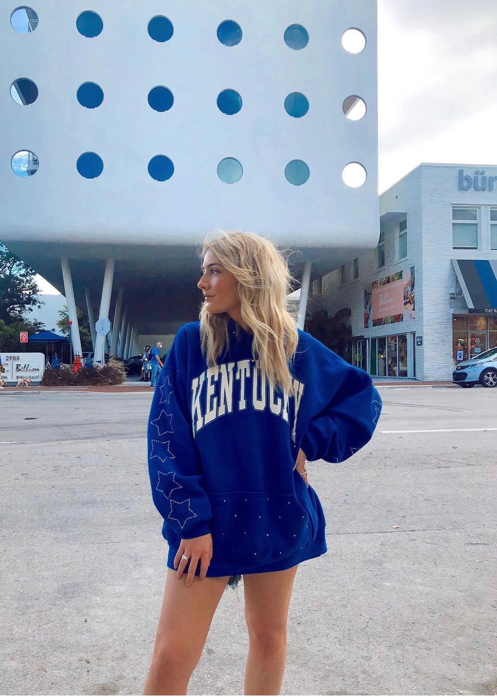 University of Kentucky, One of a KIND Vintage UK Hoodie with Crystal Star Arm Design