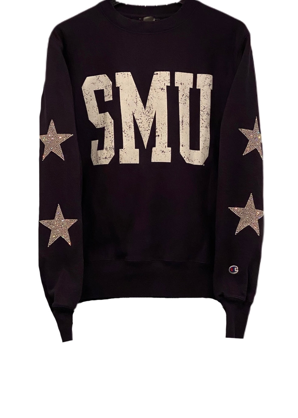 Southern Methodist University, One of a KIND Vintage SMU Sweatshirt with Crystal Star Design with Custom Name