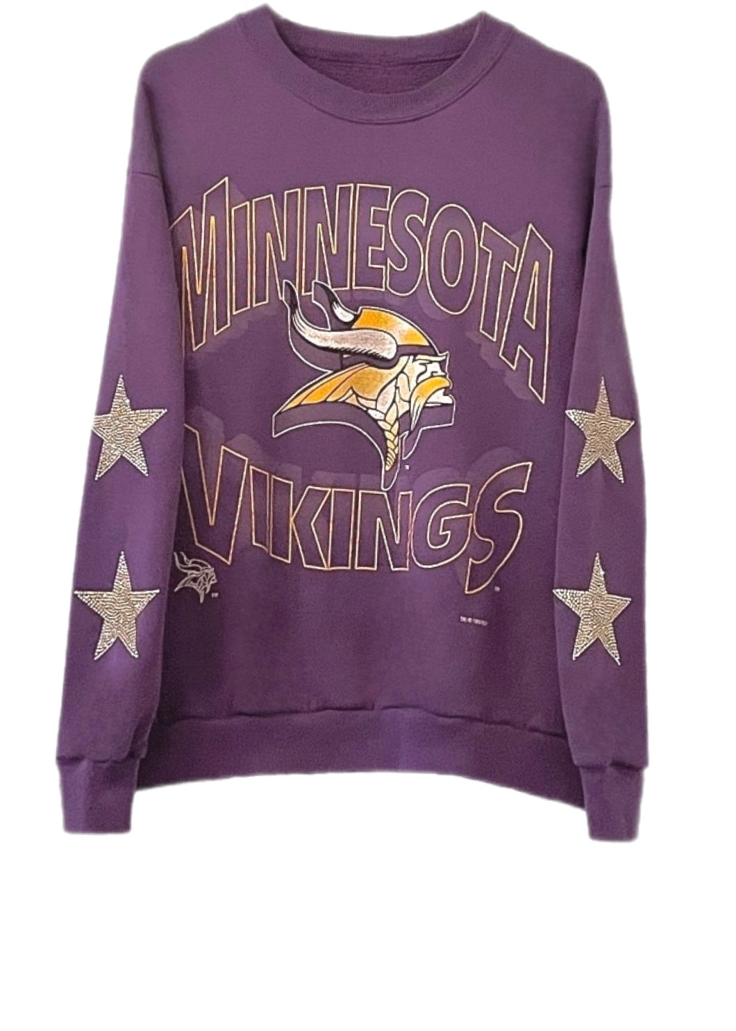 Minnesota Vikings, NFL One of a KIND Vintage Sweatshirt with Crystal Star Design