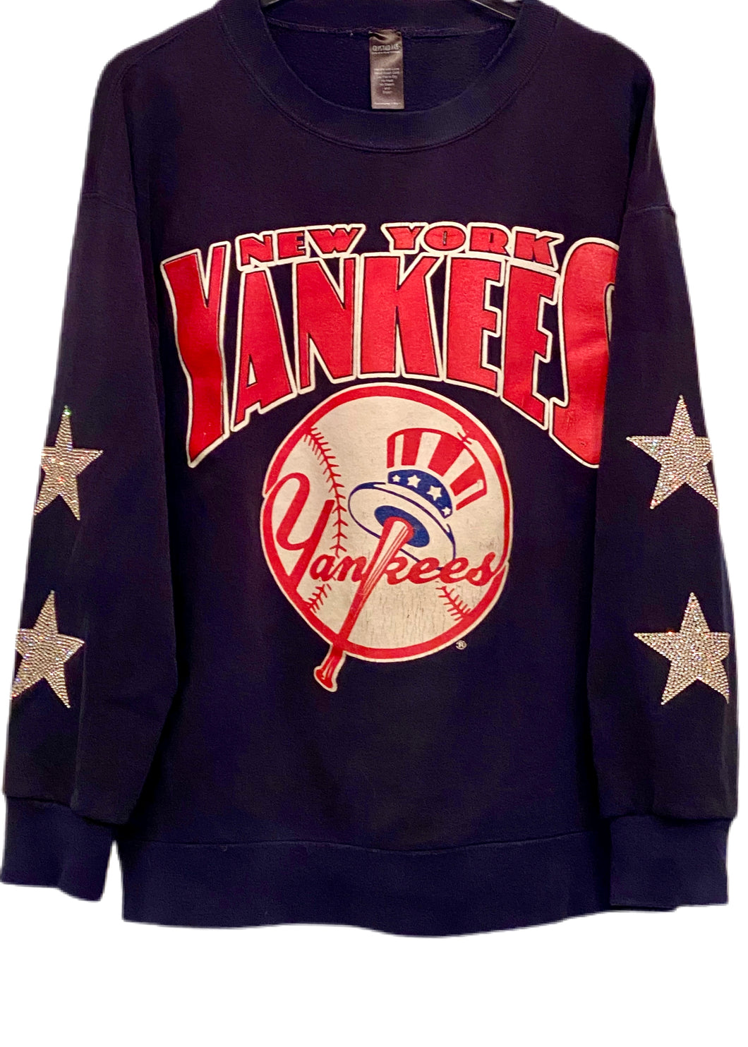 NY Yankees, MLB One of a KIND Vintage Hoodie with Crystal Star Design –  ShopCrystalRags