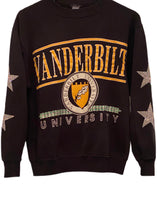 Load image into Gallery viewer, Vanderbilt University, “ Rare Find” One of a KIND Vintage Sweatshirt with Crystal Star Design
