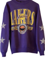 Load image into Gallery viewer, LA Lakers, NBA One of a KIND Vintage Sweatshirt with Crystal Star Design
