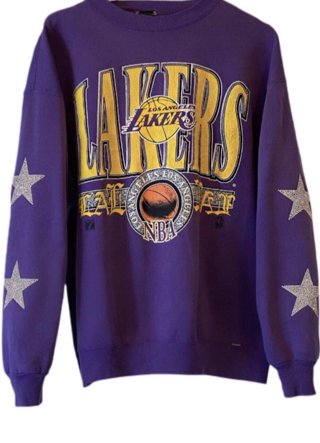 LA Lakers, Basketball One of a KIND Vintage Sweatshirt with Crystal Star Design